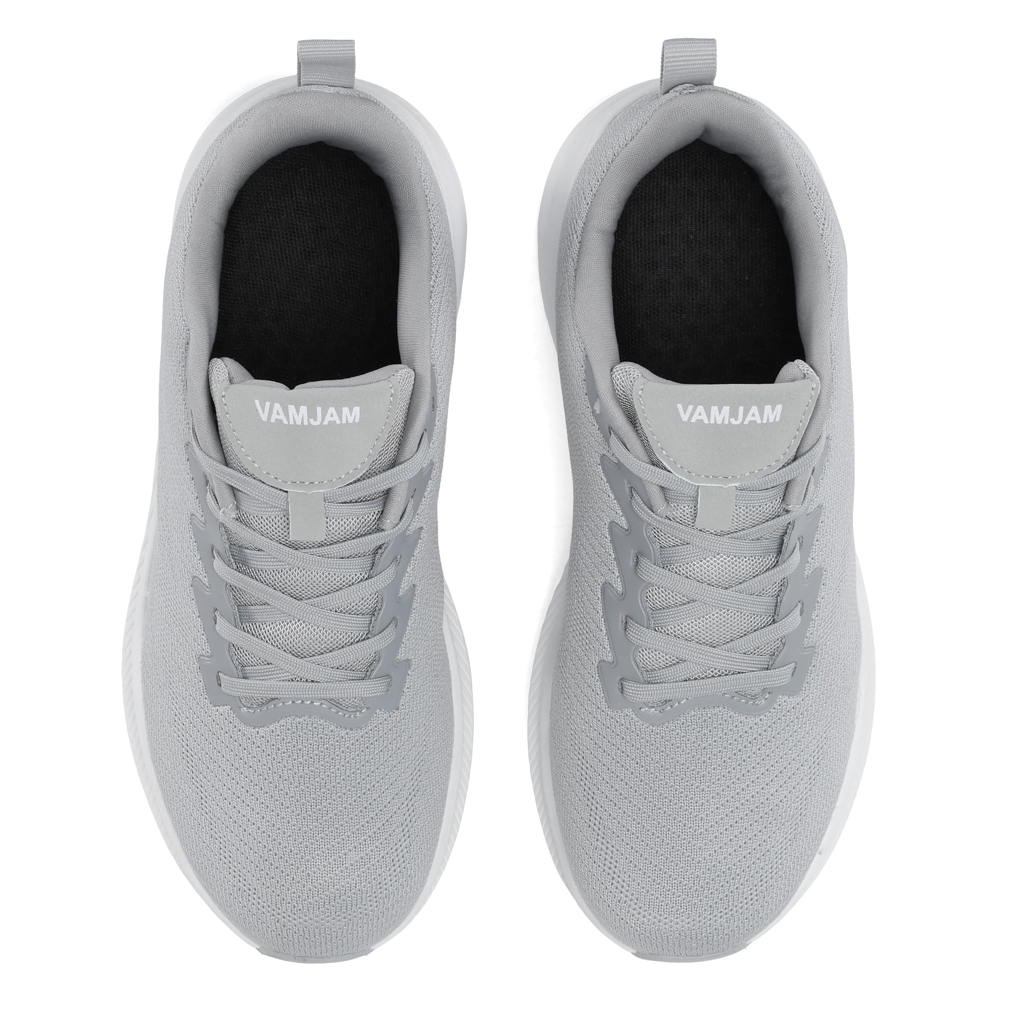 VAMJAM Mens Running Shoes Fashion Sneakers Non Slip Walking Shoes Comfortable Tennis Cushion Athletic Shoes for Men Lightgrey Size 11