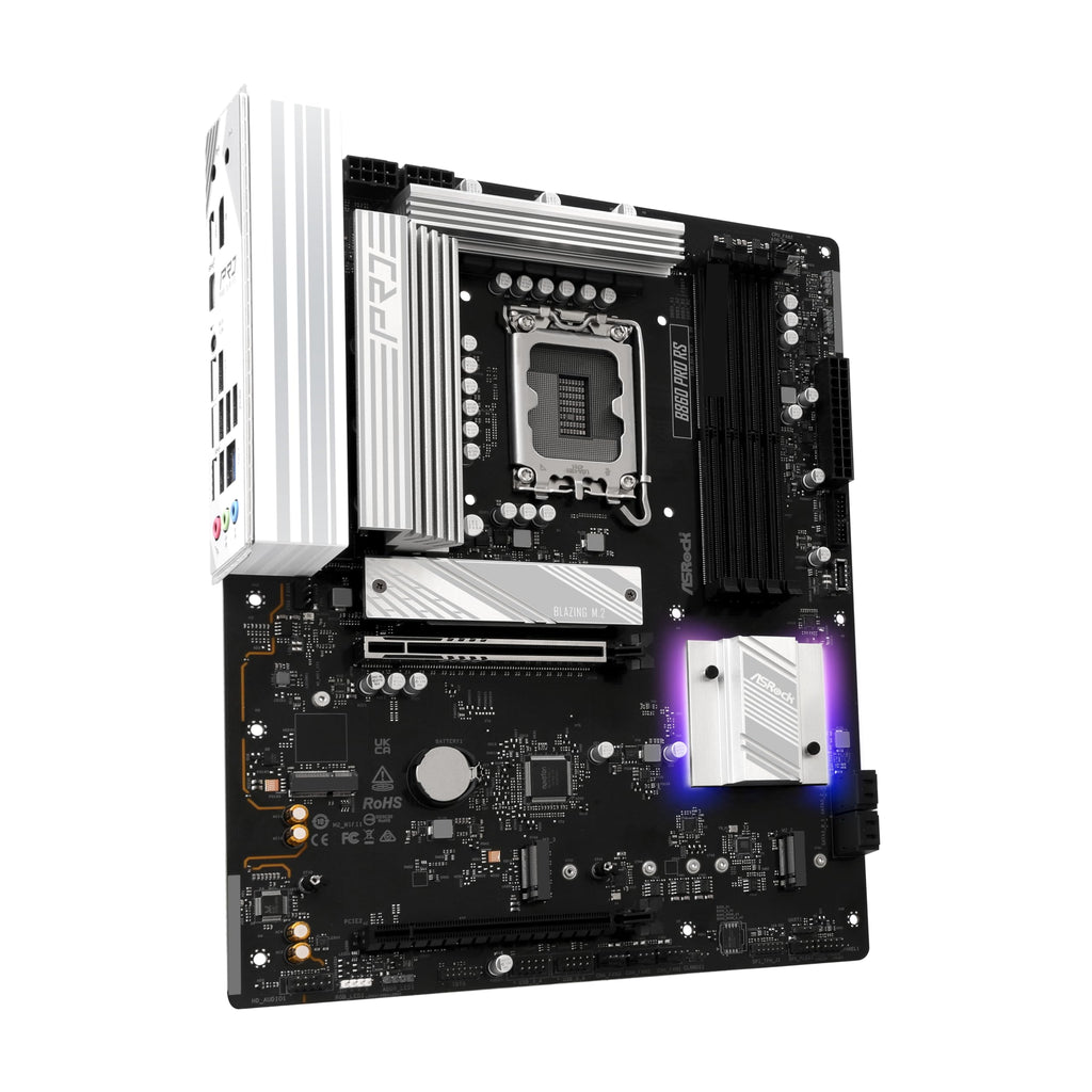 ASRock B860 Pro RS Intel Core Ultra DDR5 8666 MHz 256GB M.2 LGA1851 ATX Motherboard SATA3 6.0 Gb/s PCIe 5.0 BIOS Flashback