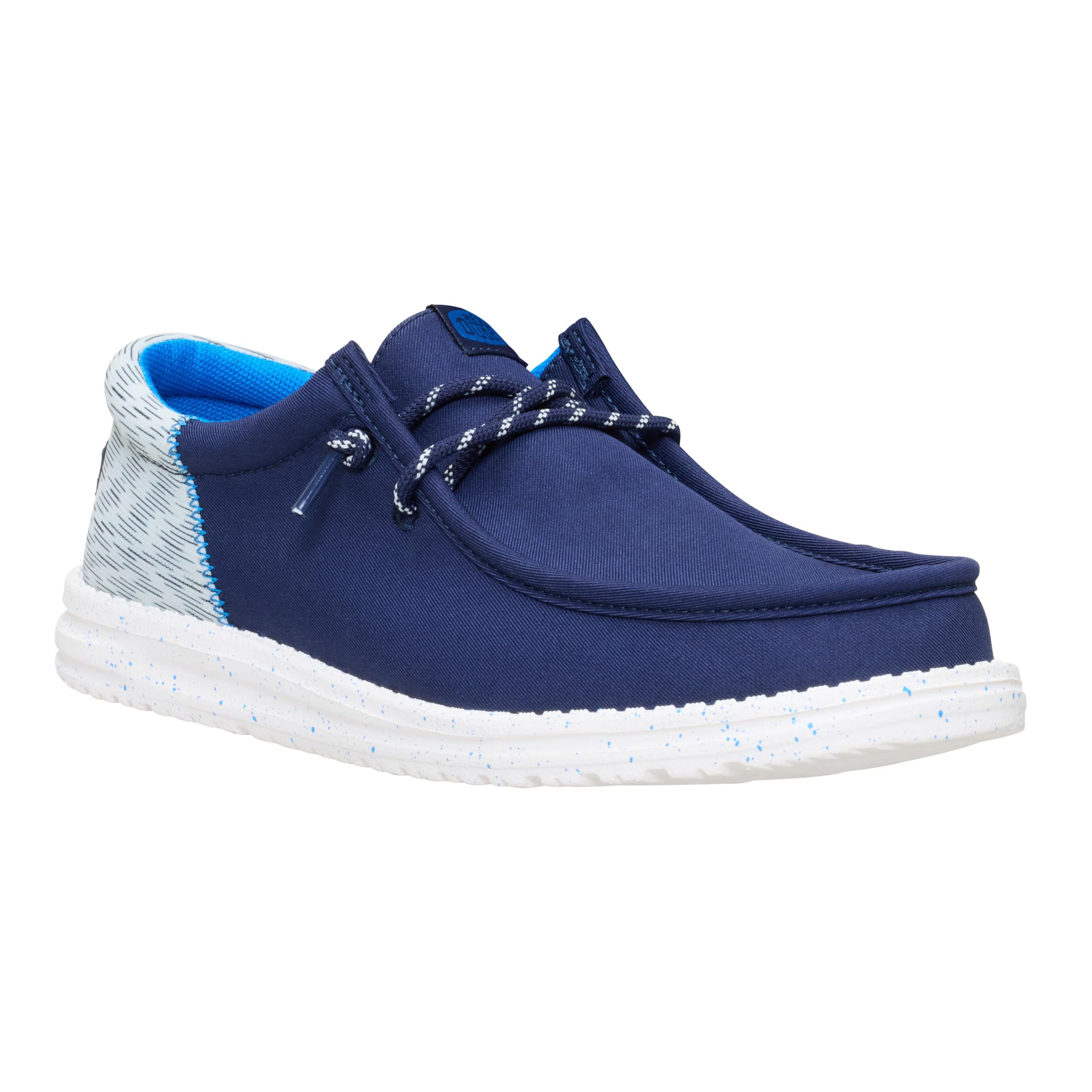 HEYDUDE Wally Funk Jersey Jacquard Peacoat Blue/Multi 10, Men’s Shoes, Slip-on Loafers, Comfortable & Light-Weight