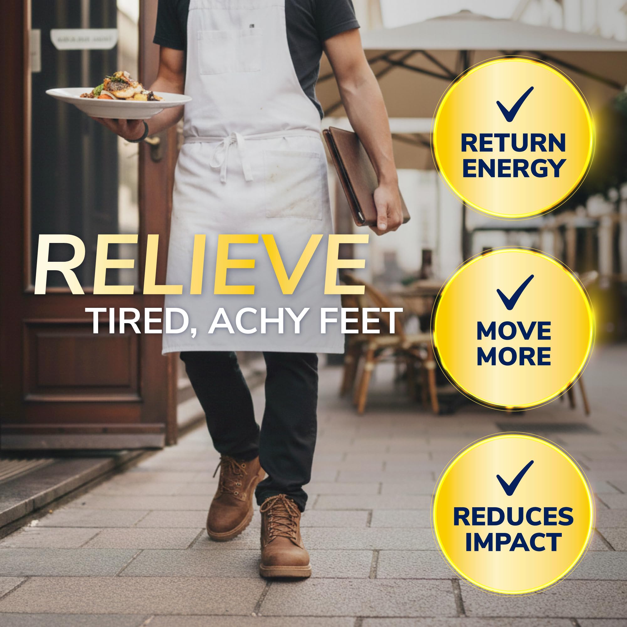 Dr. Scholl's Work All-Day Superior Comfort Insoles (with) Massaging Gel, Men, 1 Pair, Trim to Fit
