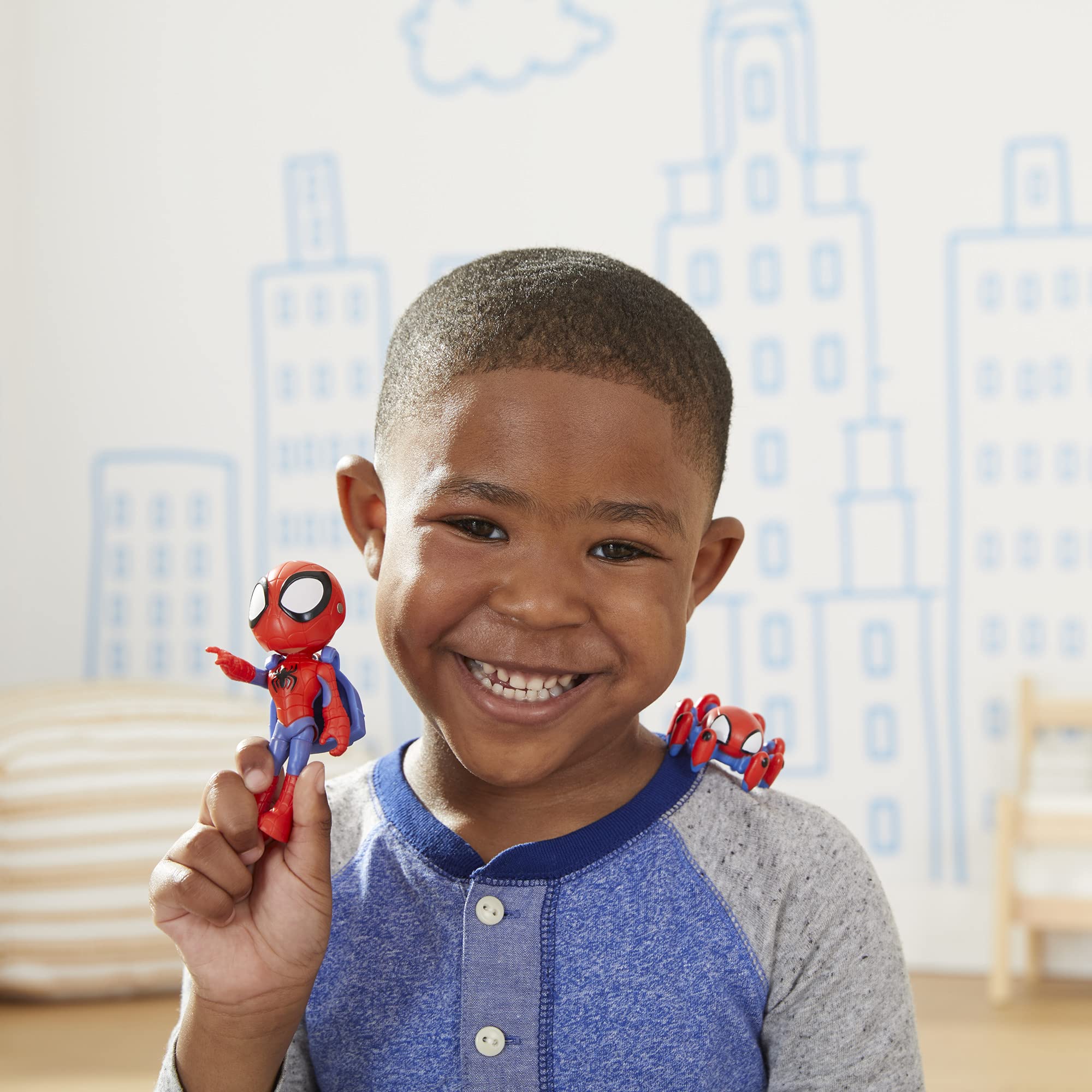 Spidey and his Amazing Friends Marvel Hero Reveal Multipack with Mask-Flip Feature, 4-Inch Action Figure Toys, Kids 3+ (Amazon Exclusive)