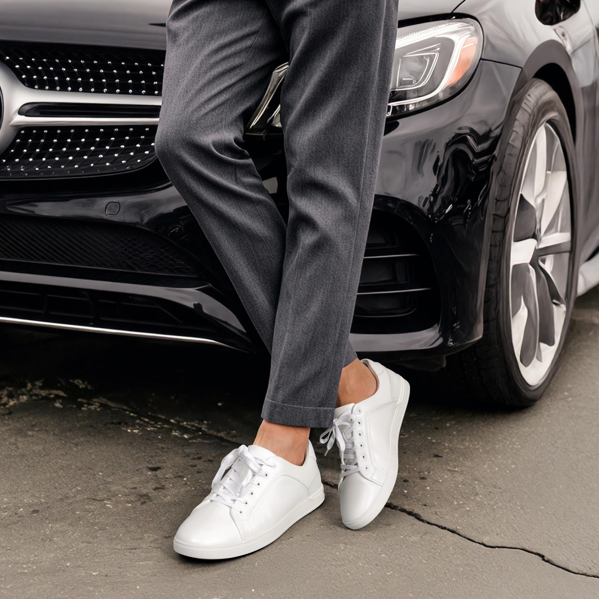Bruno Marc Men's Casual Dress Sneakers Fashion Oxfords Skate Shoes for Men,Size 11,White,SBFS211M