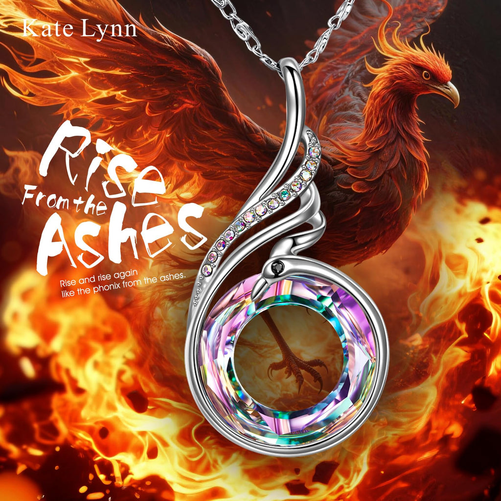 Kate Lynn Phoenix Necklaces Crystal Necklace for Women Jewelry for Wife Birthday Gifts for Women Christmas Mothers Day Gifts for Mom Wife Daughter Unique Gift for Girlfriend Best Friend Lady