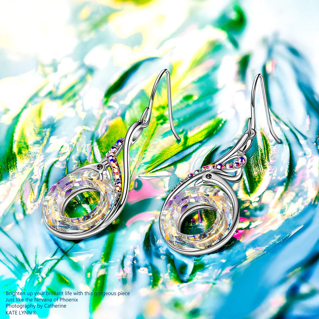 Kate Lynn Phoenix Earrings for Women, Birthday Gifts for Women Gifts for Mom Grandma Wife Girlfriend, Jewelry for Women Teens, Lucky Crystal Earrings for Her