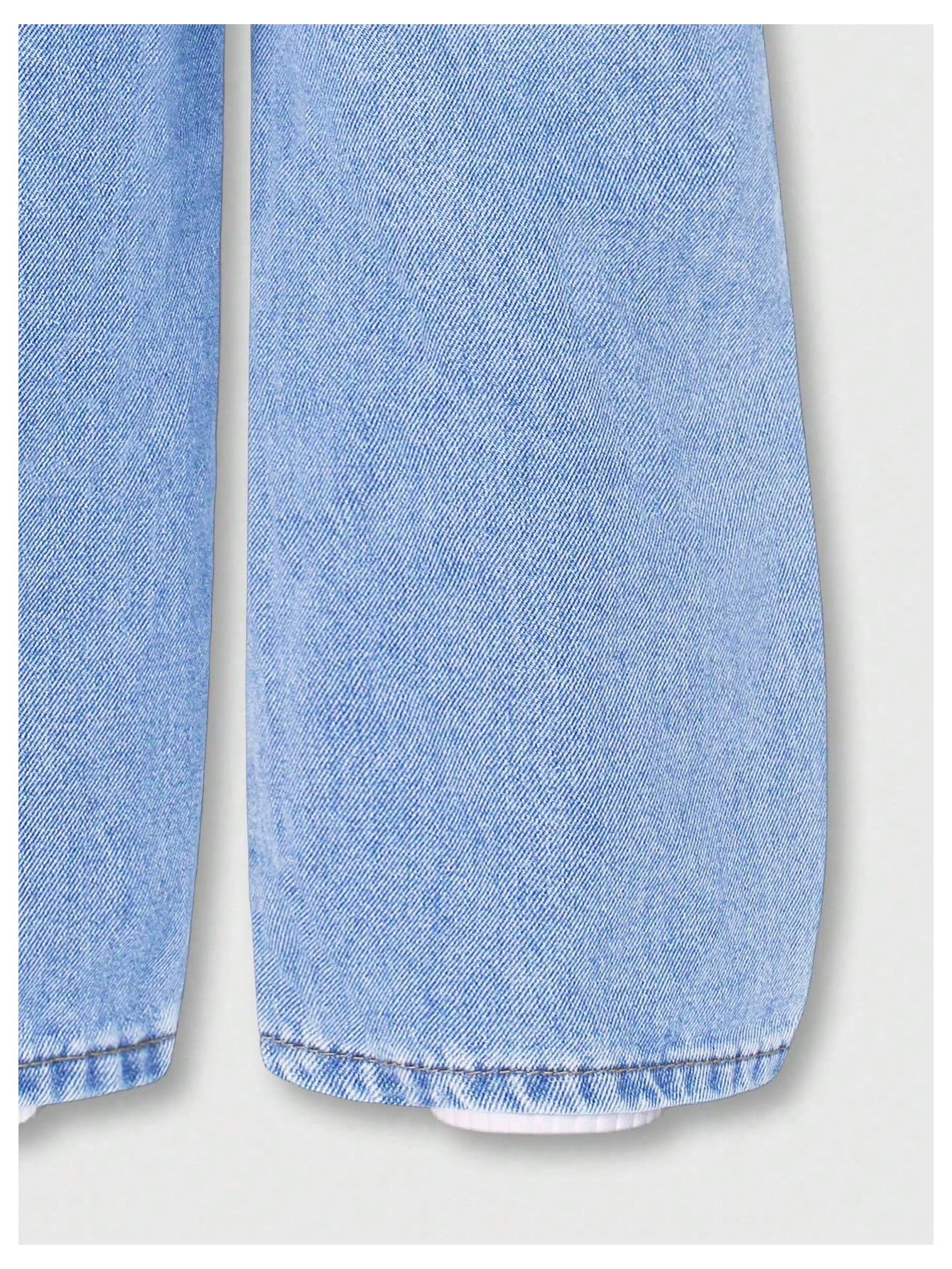 WDIRARA Toddler Girl's Bow Wide Leg Jeans Elastic High Waisted Denim Pants Light Wash 5Y