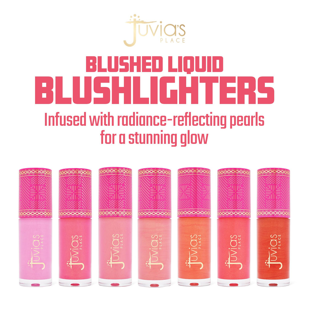 Juvia's Place Blushed Liquid BlushLighter - Pink Lady Glow - Liquid Blush for Cheeks with Luminous Glow, Long-Wearing, Buildable & Highly-Pigmented Makeup, Easy to Blend
