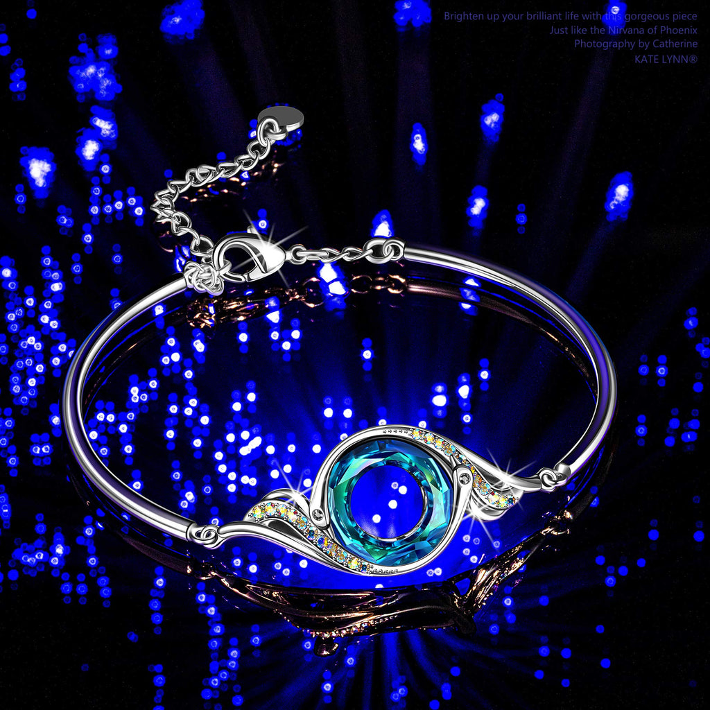 Kate Lynn "Rise From the Ashes Phoenix Bracelet & Earrings Set, Symbol of Luck and Renewal