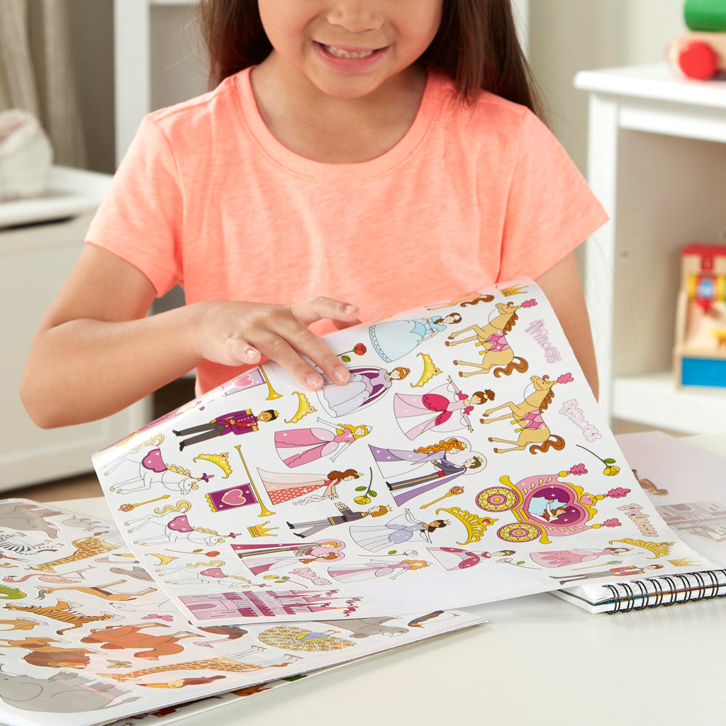 Melissa & Doug Sticker Collection Book: Princesses, Tea Party, Animals, and More - 500+ Stickers - FSC Certified