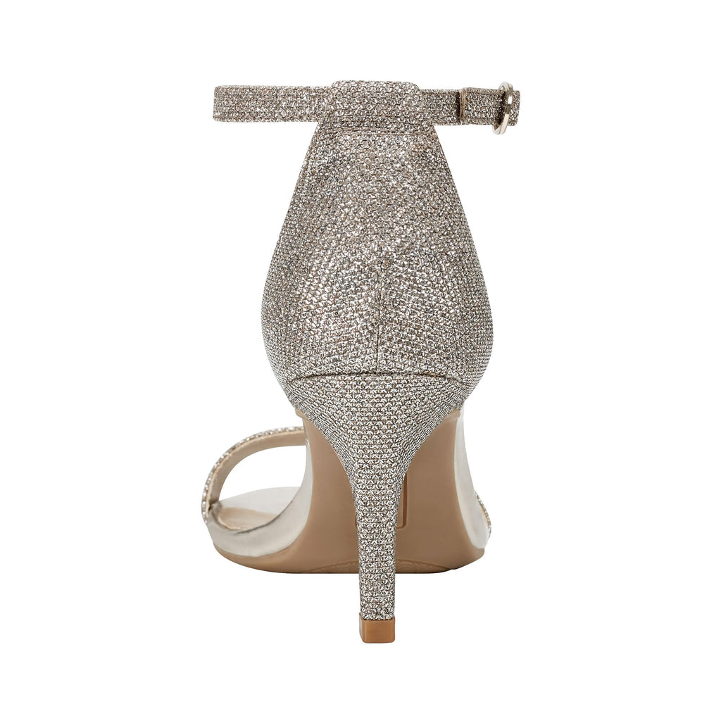 Bandolino Women's Madia Heeled Sandal, Gold, 7.5 US