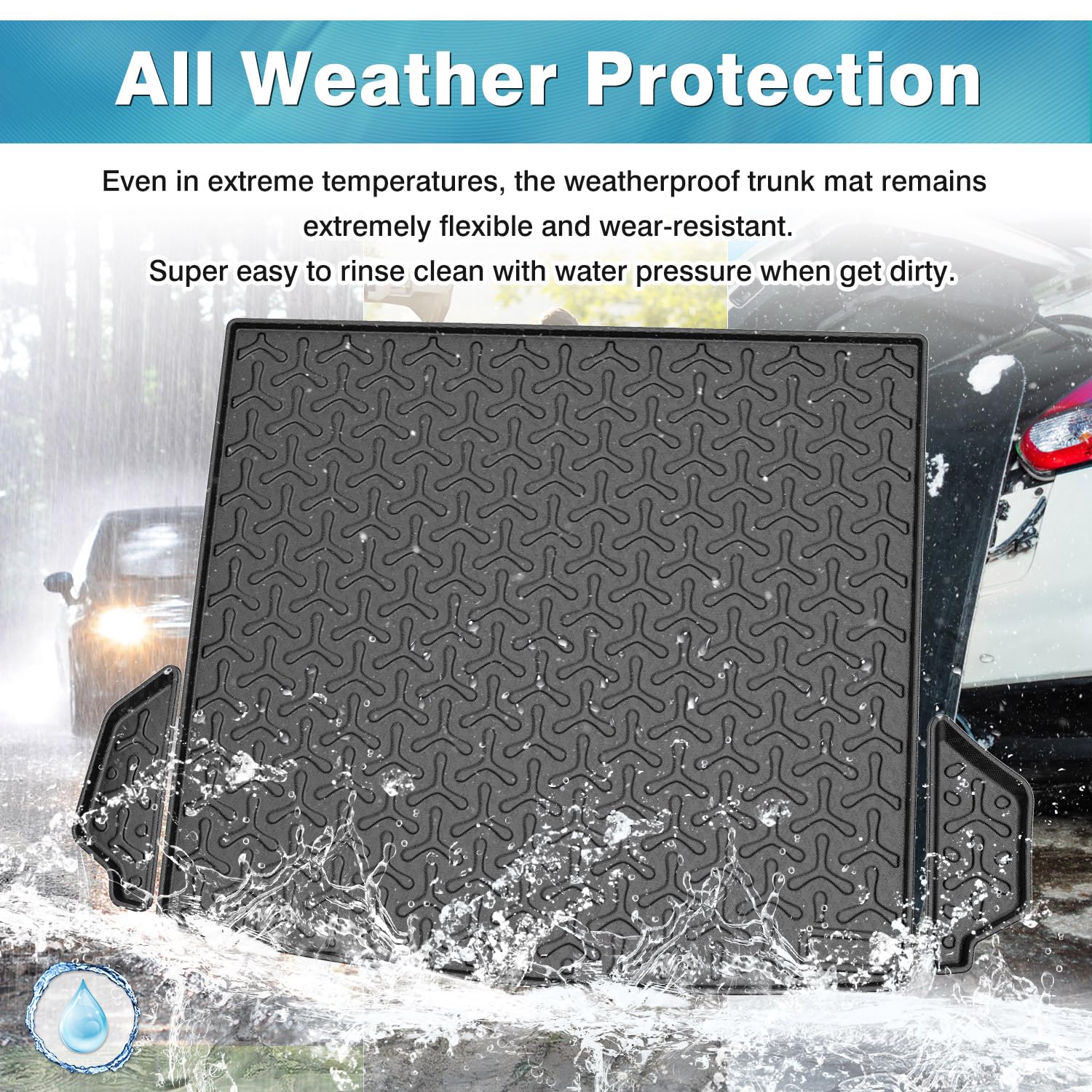 Mixsuper Cargo Liner for Volkswagen ID.4 2021-2023 2024, Cargo Mat for VW ID4 Accessories, All Weather Trunk Liner Rear Trunk Mat Black