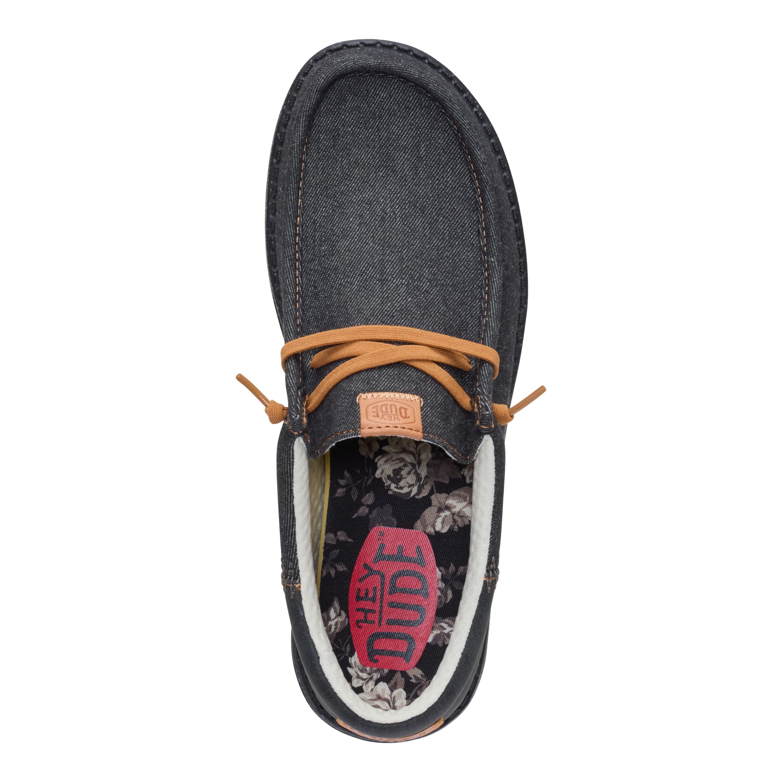 HEYDUDE Wally Funk Denim Black 11, Men’s Shoes, Slip-on Loafers, Comfortable & Light-Weight