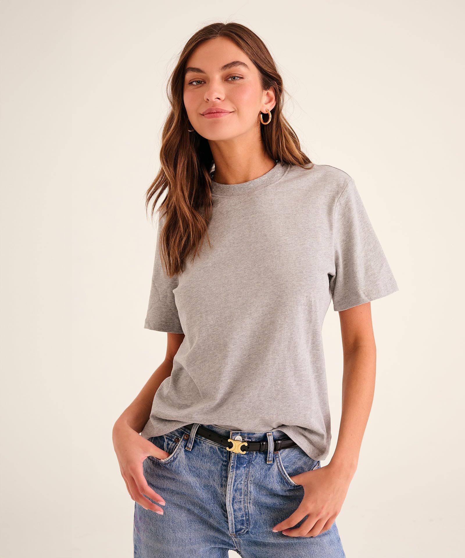 NAADAM The Tee, Heather Grey, Medium