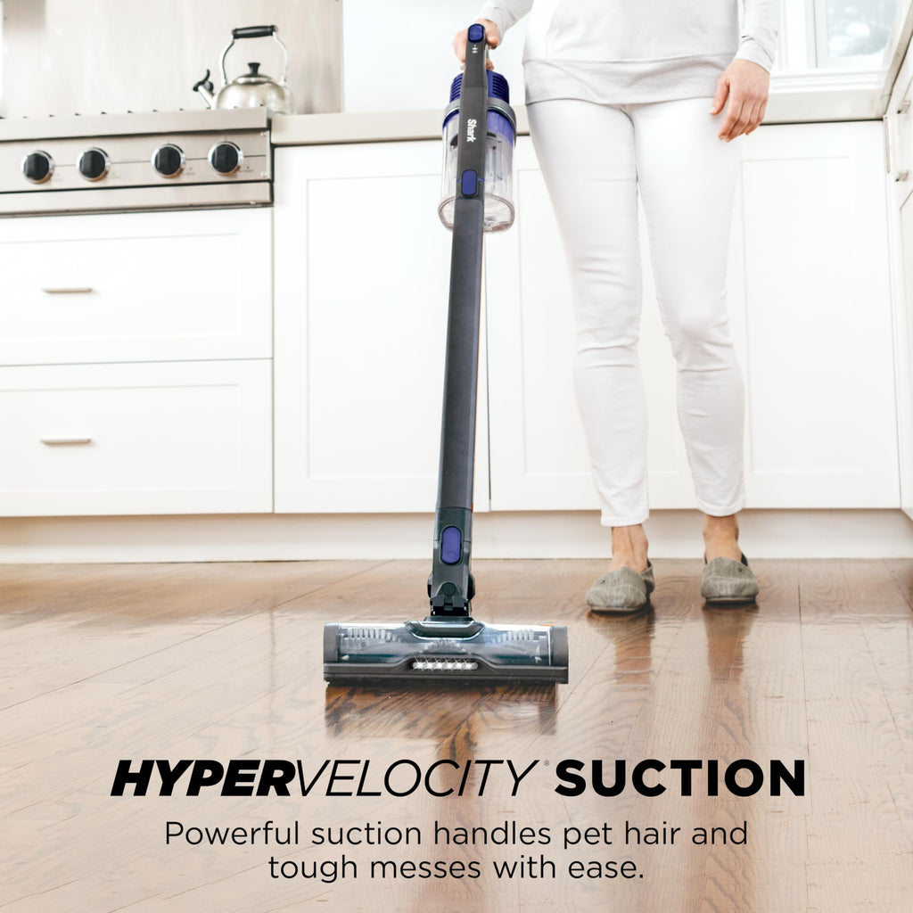 Shark | Pet Cordless Vacuum Cleaner | LED Headlights | Removable Handheld Vacuum for Pet Hair | Crevice Tool & Pet Multi-Tool Included | 40min Runtime | For Carpet & Hard Floors | Grey | IX141