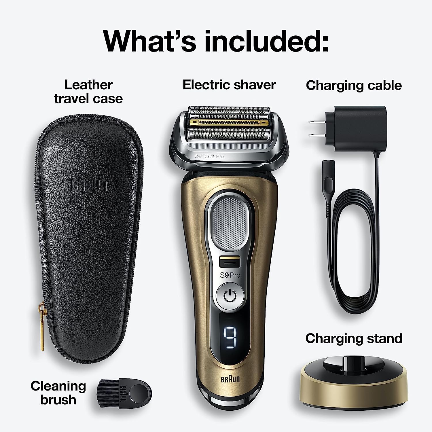Braun Series 9 Pro 9419s Electric Shaver for Men, Wet & Dry Razor, Shaving Kit with 4+1 Head with ProLift Trimmer