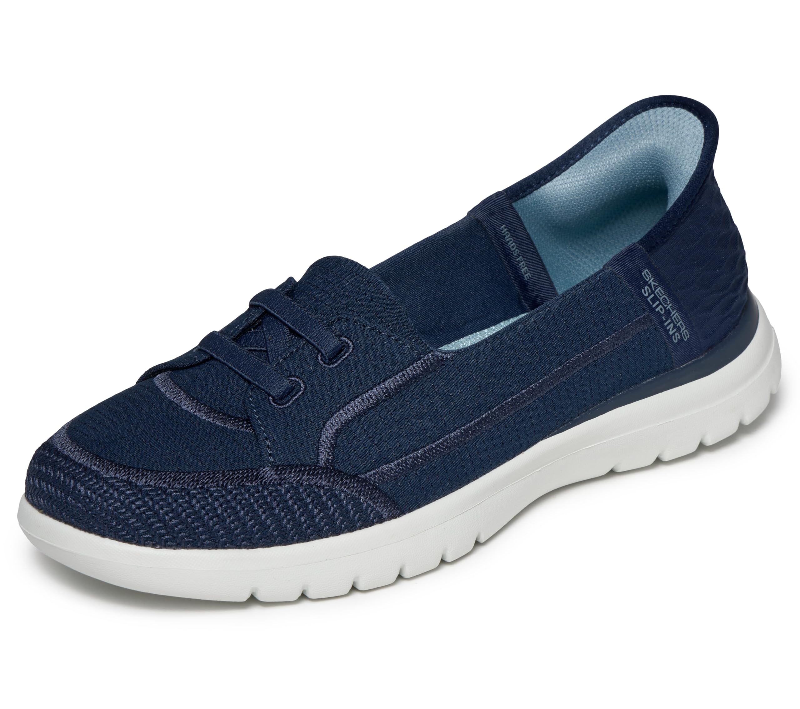 Skechers Women's Slip-ins: On-The-Go Flex - Top Notch Loafer Flat, Navy/Gray, 8