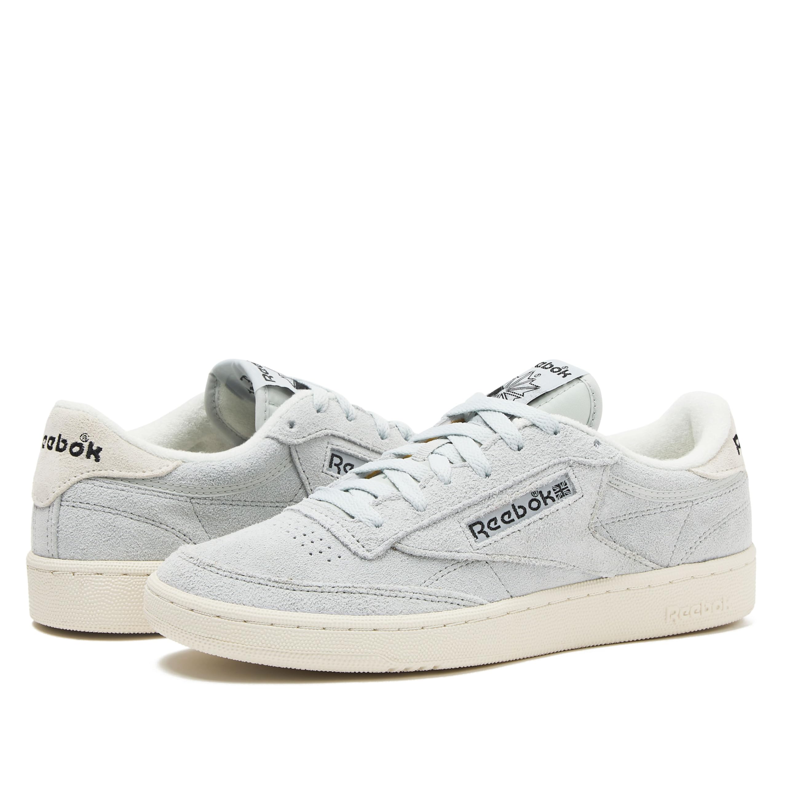 Reebok Mens Club C 85 Vintage Tennis Sneakers for Men, Simple Grey/Chalk/Black, 9.5