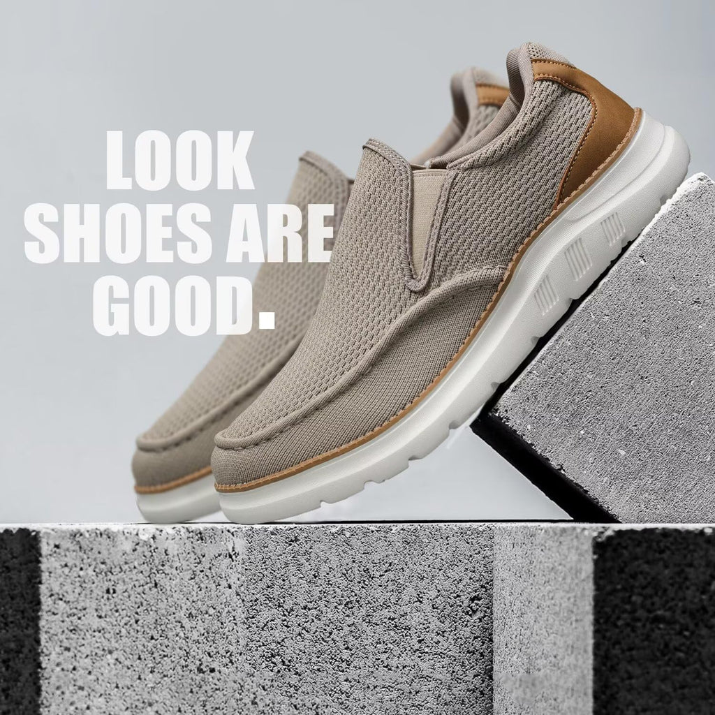 Mens Loafers Slip On Boat Shoes Casual Walking Dress Sneakers Mesh Business Oxfords Work Lightweight Soft Sole