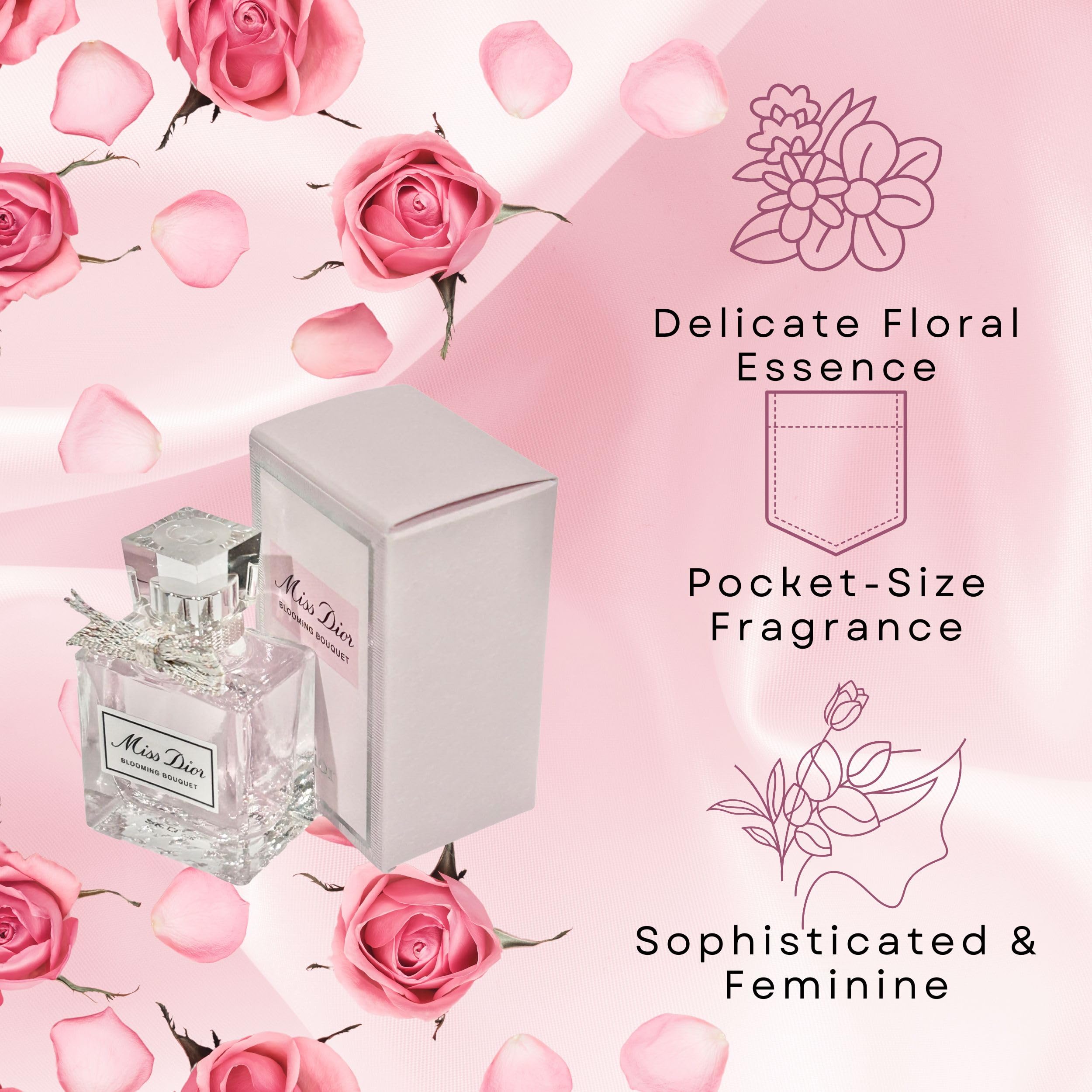 Dior Miss Dior Blooming Bouquet for Women Eau de Toilette Splash, 0.17 Ounce