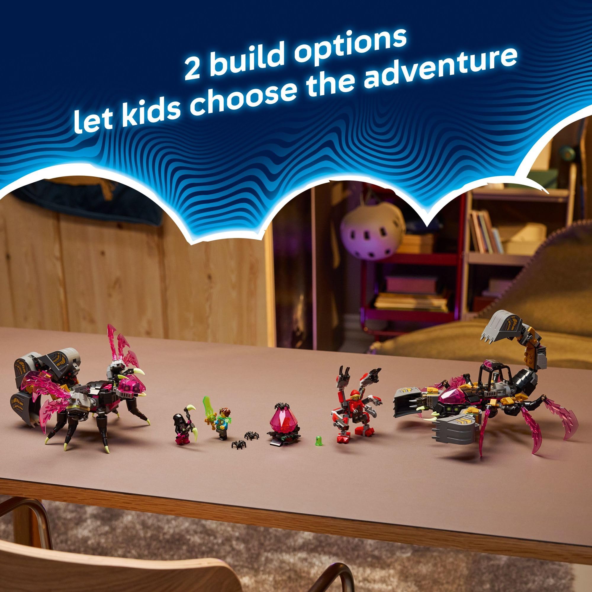 LEGO DREAMZzz Nightmare Scorpion Digger Building Toy for Boys & Girls - Pretend Play Set for Kids, Ages 7+ - with 2 Build Options, 3 Minifigures & Treasure Creature - Gift Idea for Birthdays - 71513