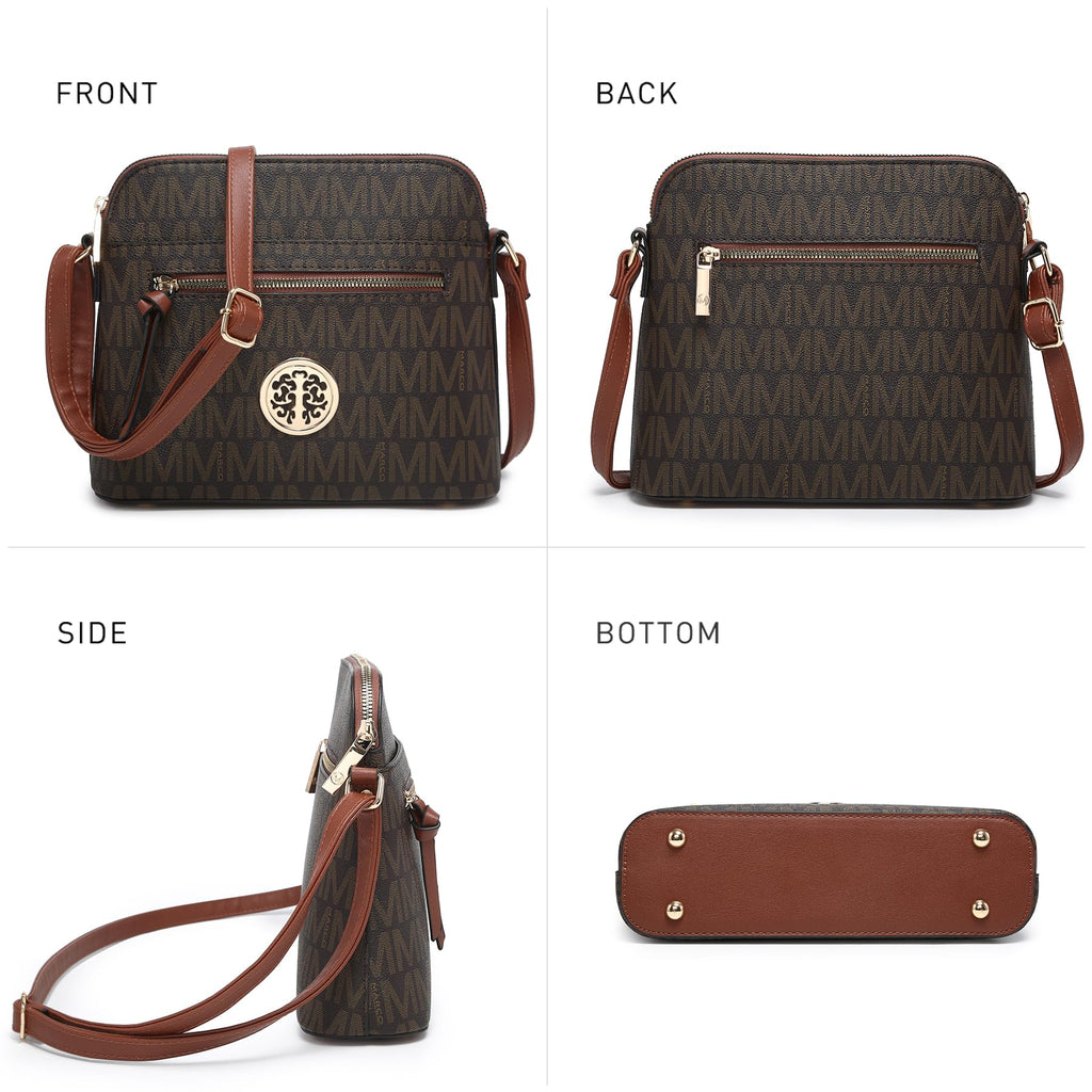 MKP COLLECTION Womens Fashion Crossbody Bag Medium Shoulder Purse with Adjustable Strap Multi Pockets for Travel Daily Use