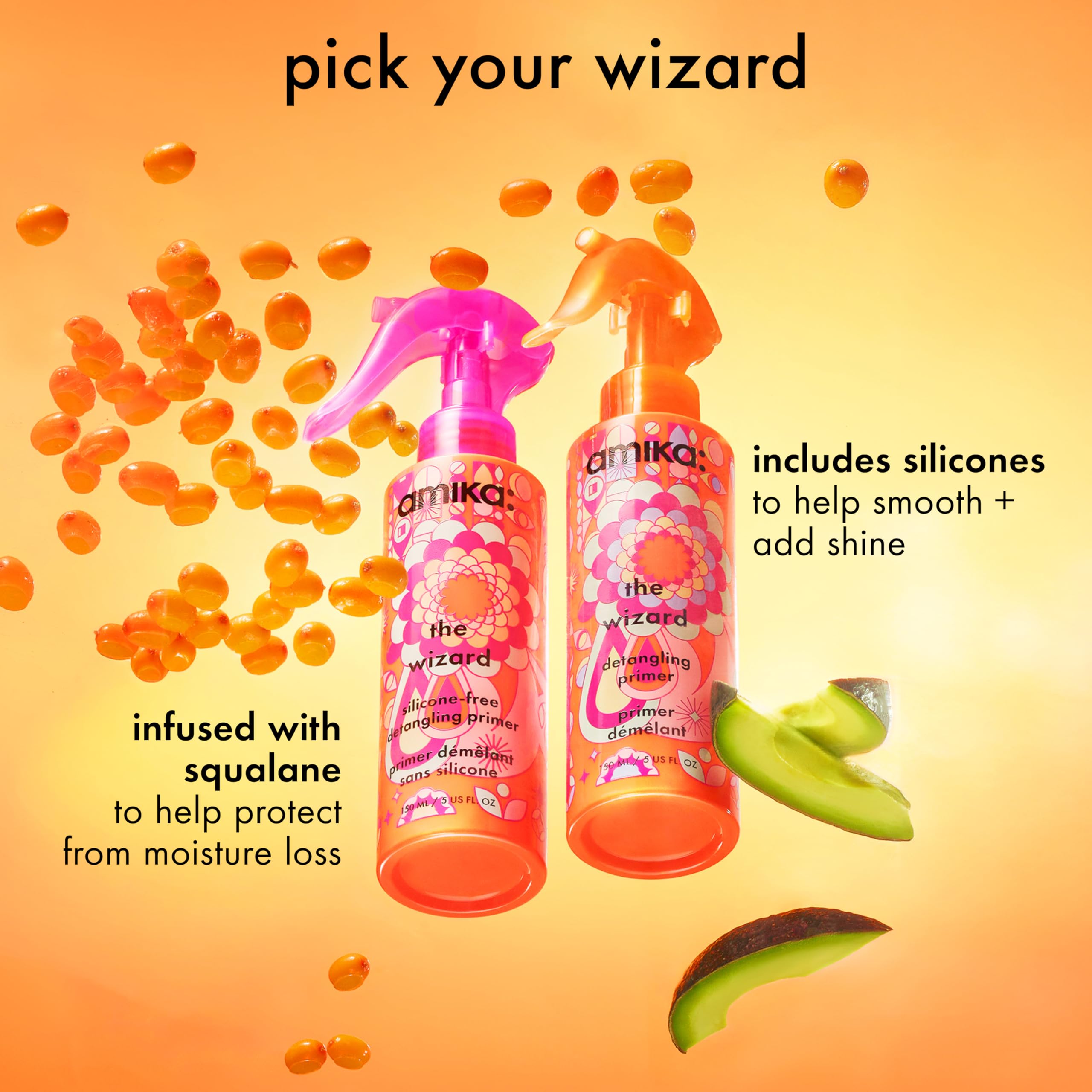 amika the wizard detangling hair primer, 150ml