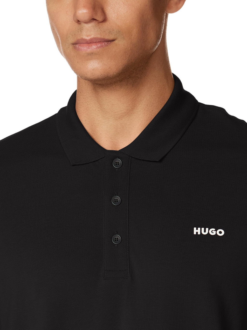 HUGO Mens Regular Fit Reversed Logo Short Sleeve Polo Shirt, Slate Black, Small US