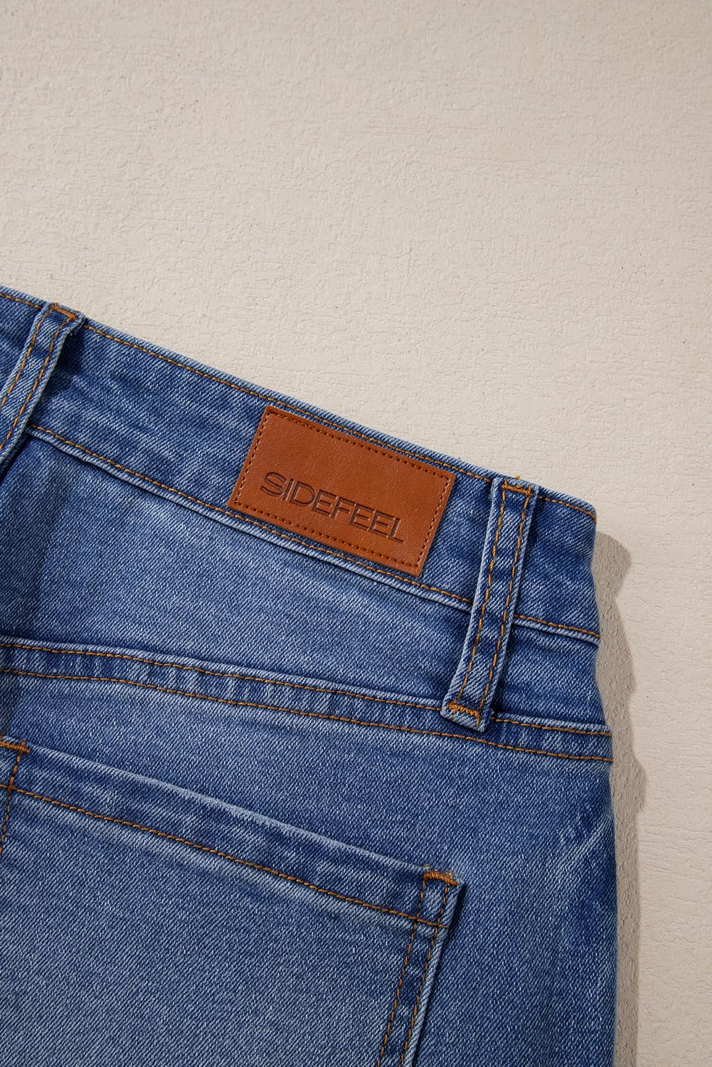 Sidefeel Women's Barrel Jeans Wide Leg Vintage Mid Rise Y2k Baggy Boyfriend Denim Pants Size 10 Blue