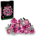 LEGO Botanicals Bouquet of Pink Roses Artificial Flowers - Building Blocks for Adults, Ages 18+ - Gifts for Birthdays for Her - Flowers for Home Office, Shelf or Room Decor - 10374