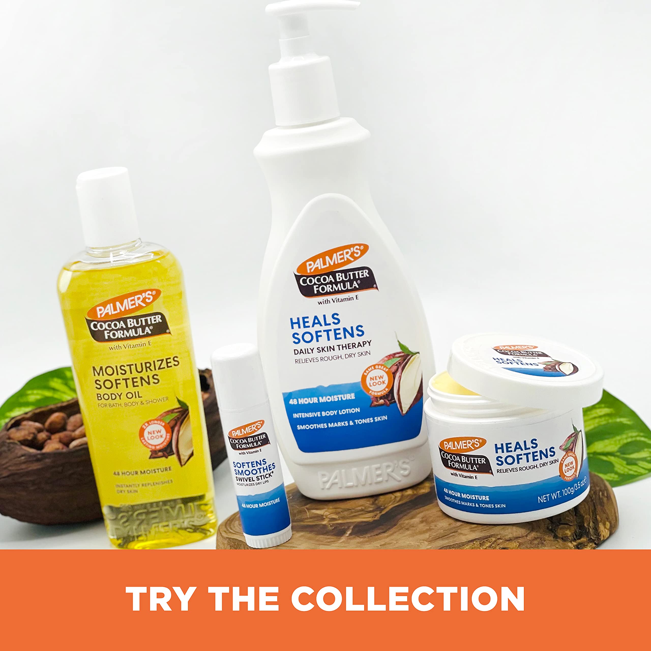 Palmer's Cocoa Butter Formula Moisturizing Swivel Stick with Vitamin E, Lip Balm for Valentine's Day, Face & Body Moisturizer Stick, Ideal for Treating Dry Skin Patches (Pack of 3)