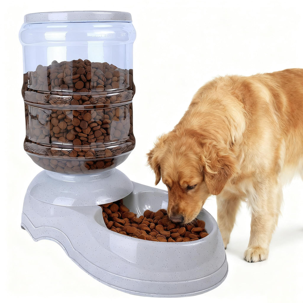 Automatic Dog Feeders,3 Gallon Capacity Gravity Food Dispenser for Large Dogs,Automatic Dog Feeder Large Breed, Pet Feeder Station Food Dispenser