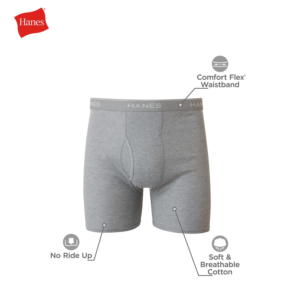 Hanes Mens Underwear Briefs, Cool Dri Moisture-wicking Cotton No-ride-up For Men, Multi-packs Available Boxer, 12 Pack - Black, Medium US