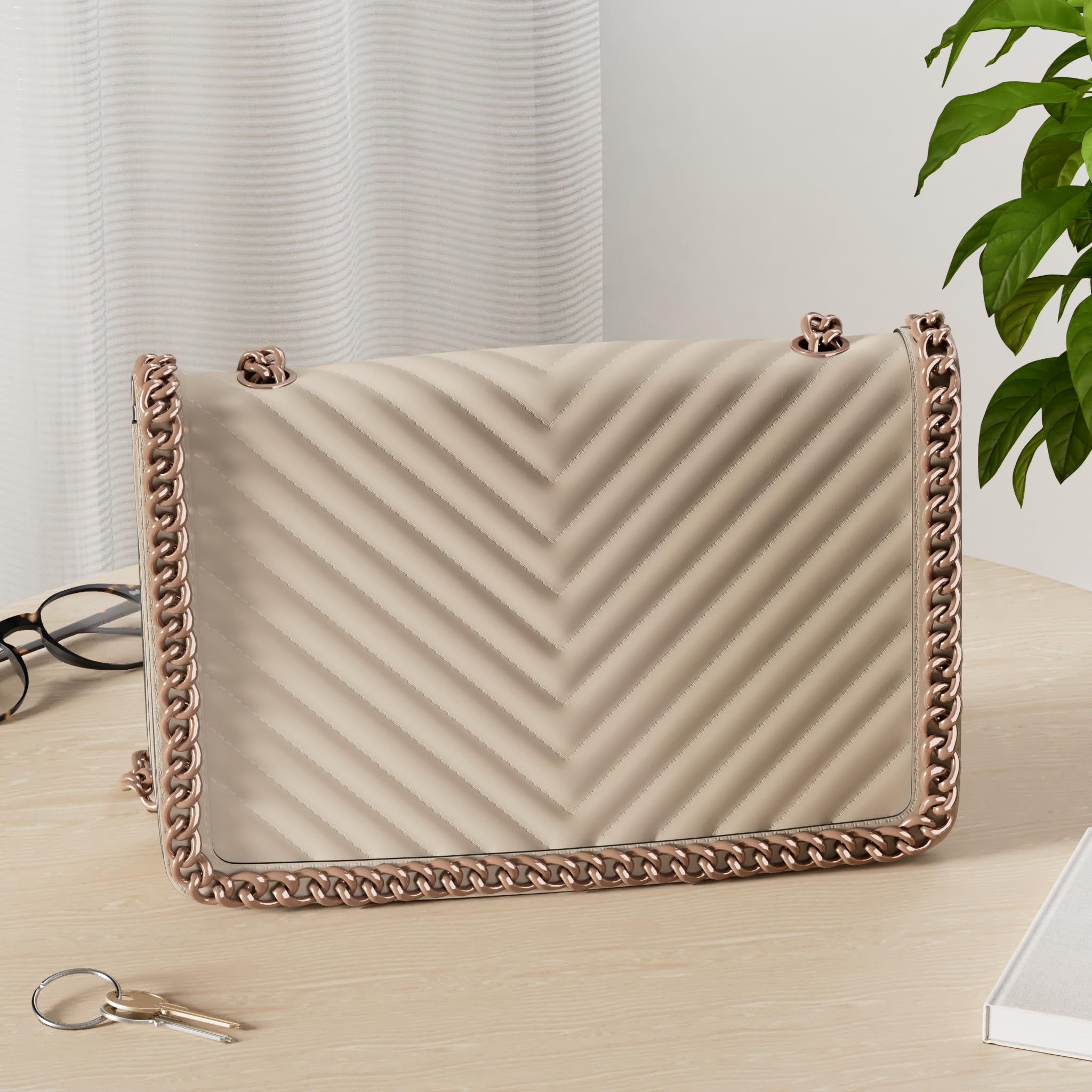 ALDO Women's Medium Greenwald Crossbody Bag, Beige Overflow