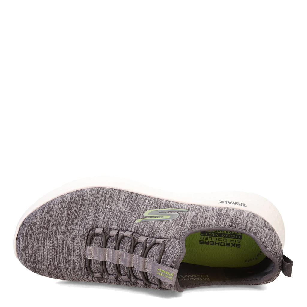 Skechers mens Gowalk Flex - Athletic Slip-on Casual Walking Shoes With Air Cooled Foam Sneaker, Grey/Lime 2, 9.5 US