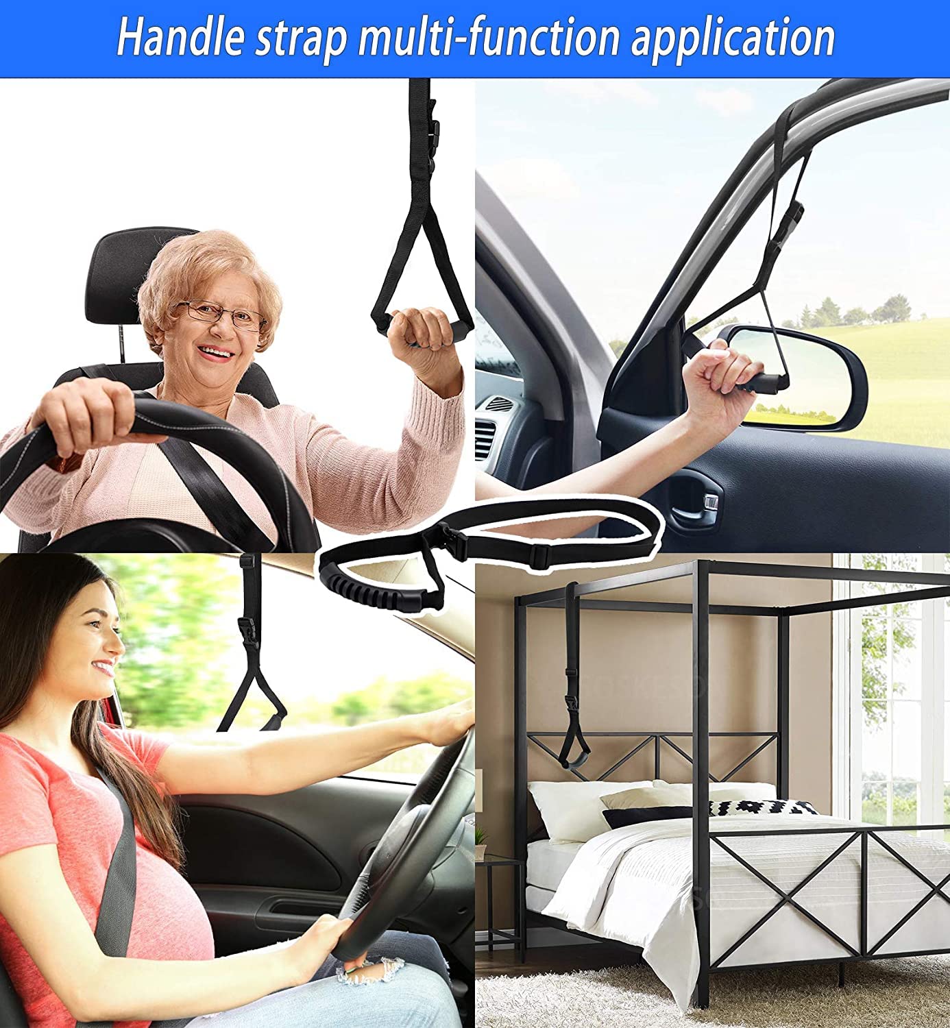 KOUNATSURI Car Door Handle for Elderly Car Assist Support Handle Multifunction Car Door Latch Bar for Seniors and Handicapped
