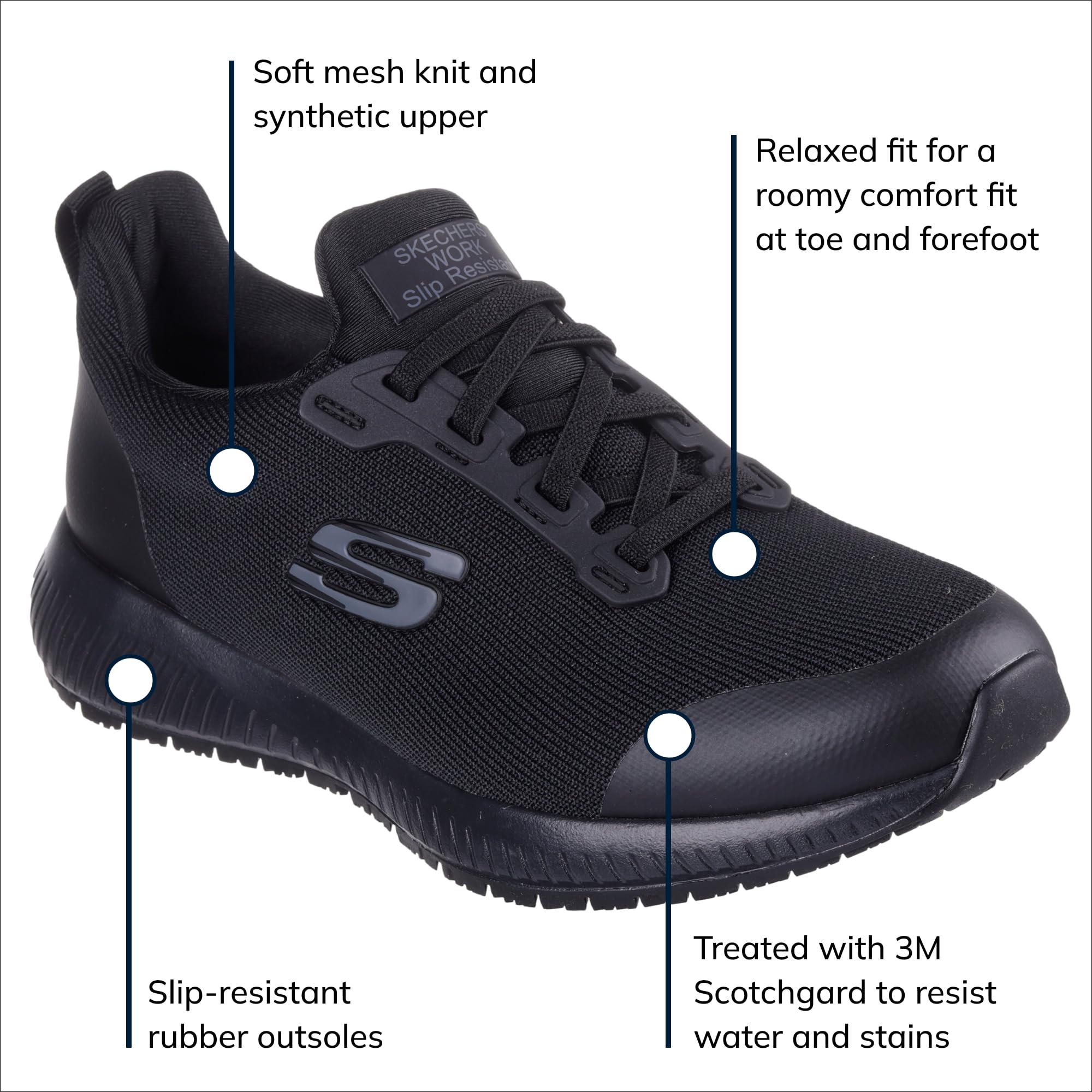 Skechers Women's Squad Sr Food Service Shoe