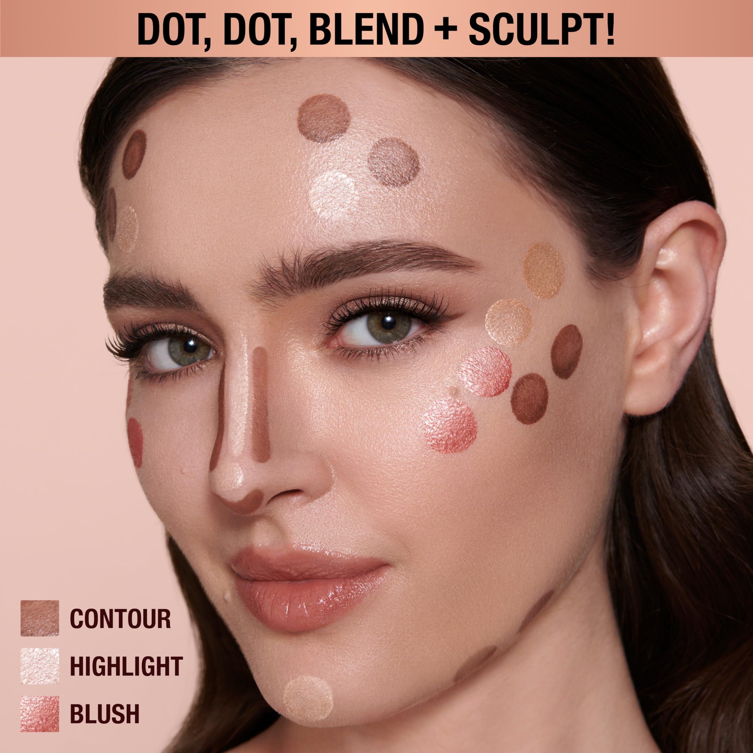 Charlotte Tilbury Glowgasm Beauty Light Wand Liquid Highlighter Makeup - Soft-Focus Pink Highlighter & Blush for Cheeks - Pearlescent, Weightless Radiant Finish - Peachgasm