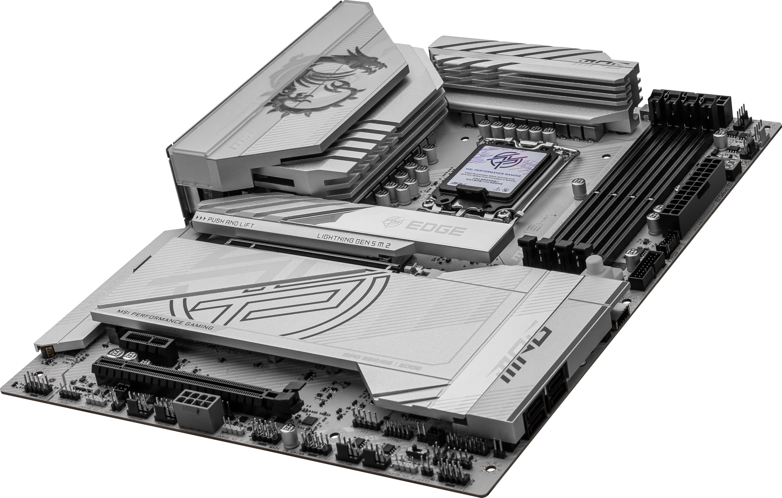 MSI MPG Z890 Edge TI WiFi Gaming Motherboard (Support Core Ultra Series 2 Intel Processors, LGA 1851, DDR5, PCIe 5.0, M.2, SATA, 5Gbps LAN, USB Type-C, Wi-Fi 7, Bluetooth 5.4, Thunderbolt 4, ATX)