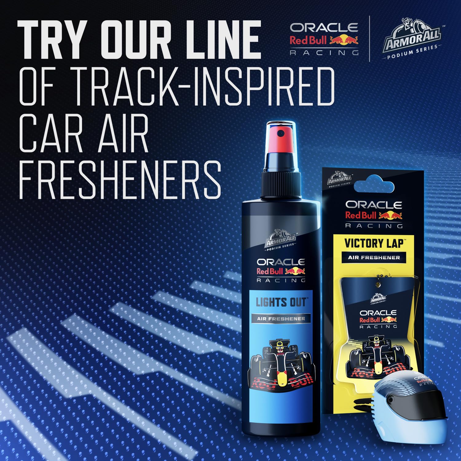 Armor All Podium Series Hanging Car Air Freshener, All Access Pass, Lights Out Scent (6 Pack), Racing-Inspired Auto Air Freshener With Long-Lasting Fragrance