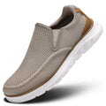 Mens Casual Loafers Slip-on Boat Mesh Walking Shoes Business Oxfords Sneakers Work Comfortable Lightweight Soft Sole Khaki