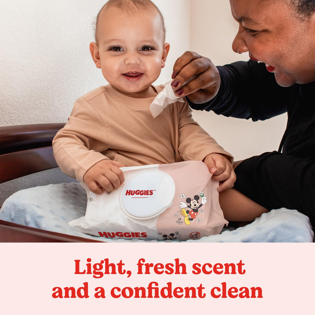 Huggies Simply Clean Fresh Scent Baby Wipes, 3 Flip-Top Packs of 64 (192 Wipes Total), Packaging May Vary