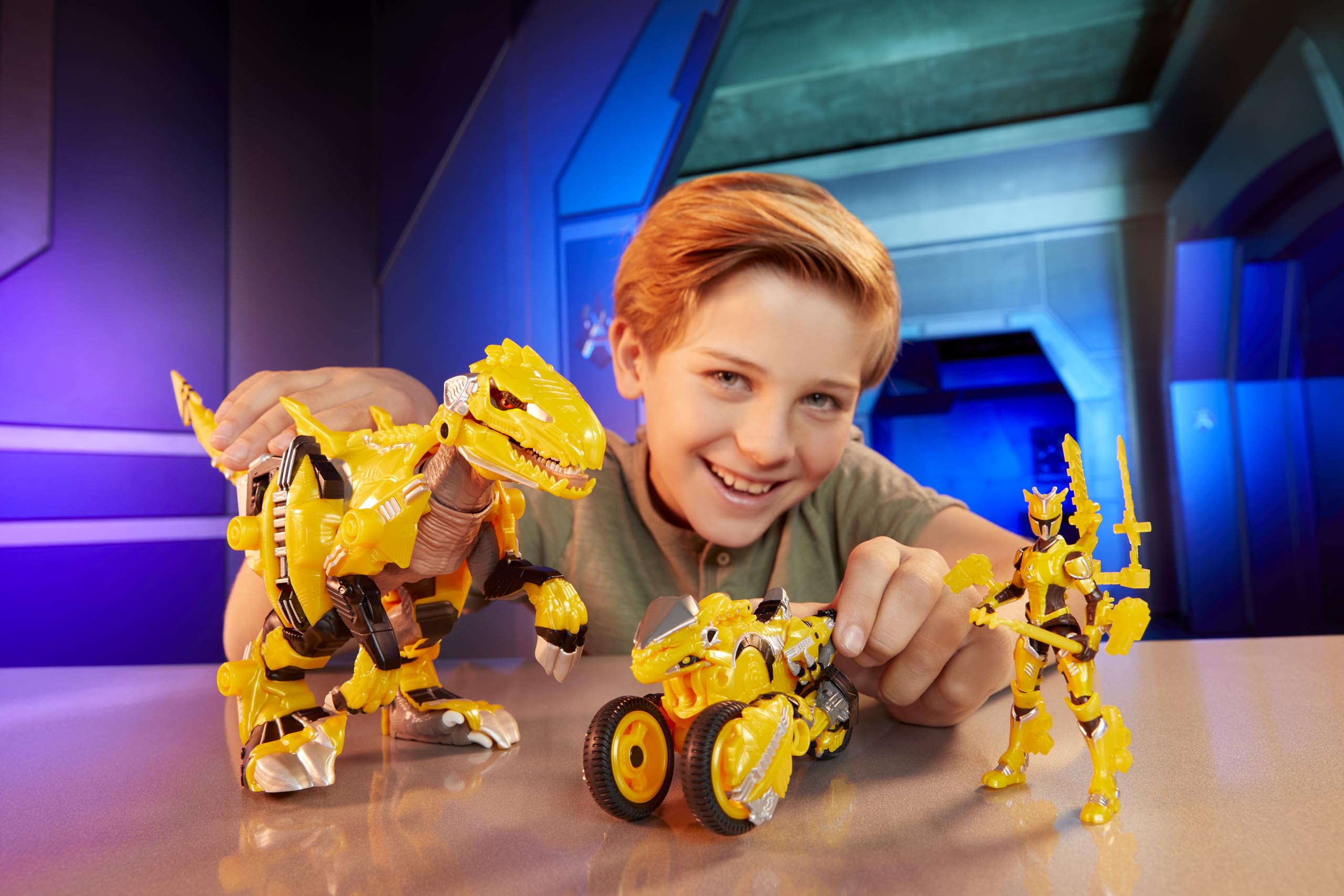 Armorsaurs Evolver Blaze Transforming Raptor to Vehicle Toy, 2-in-1 Dino Figure with Multi-Step Conversion, Kids, Boys, Girls, Ages 6+