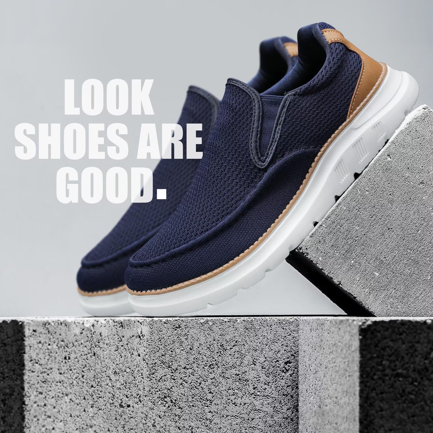 Mens Loafers Slip On Boat Shoes Casual Walking Dress Sneakers Mesh Business Oxfords Work Lightweight Soft Sole