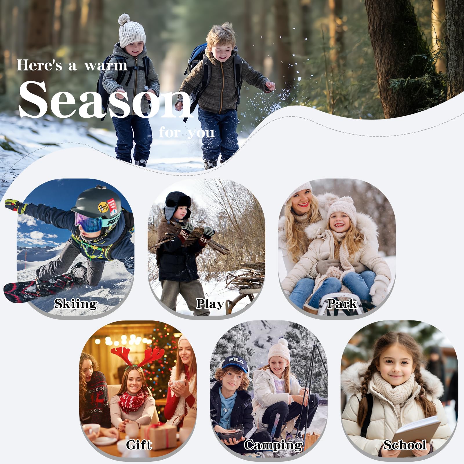 Littleplum Boys Snow Boots Winter Warm Booties Antiskid Hiking Outdoor Shoes Ankle Boots for Kids Yellow Size 8 Big Kid