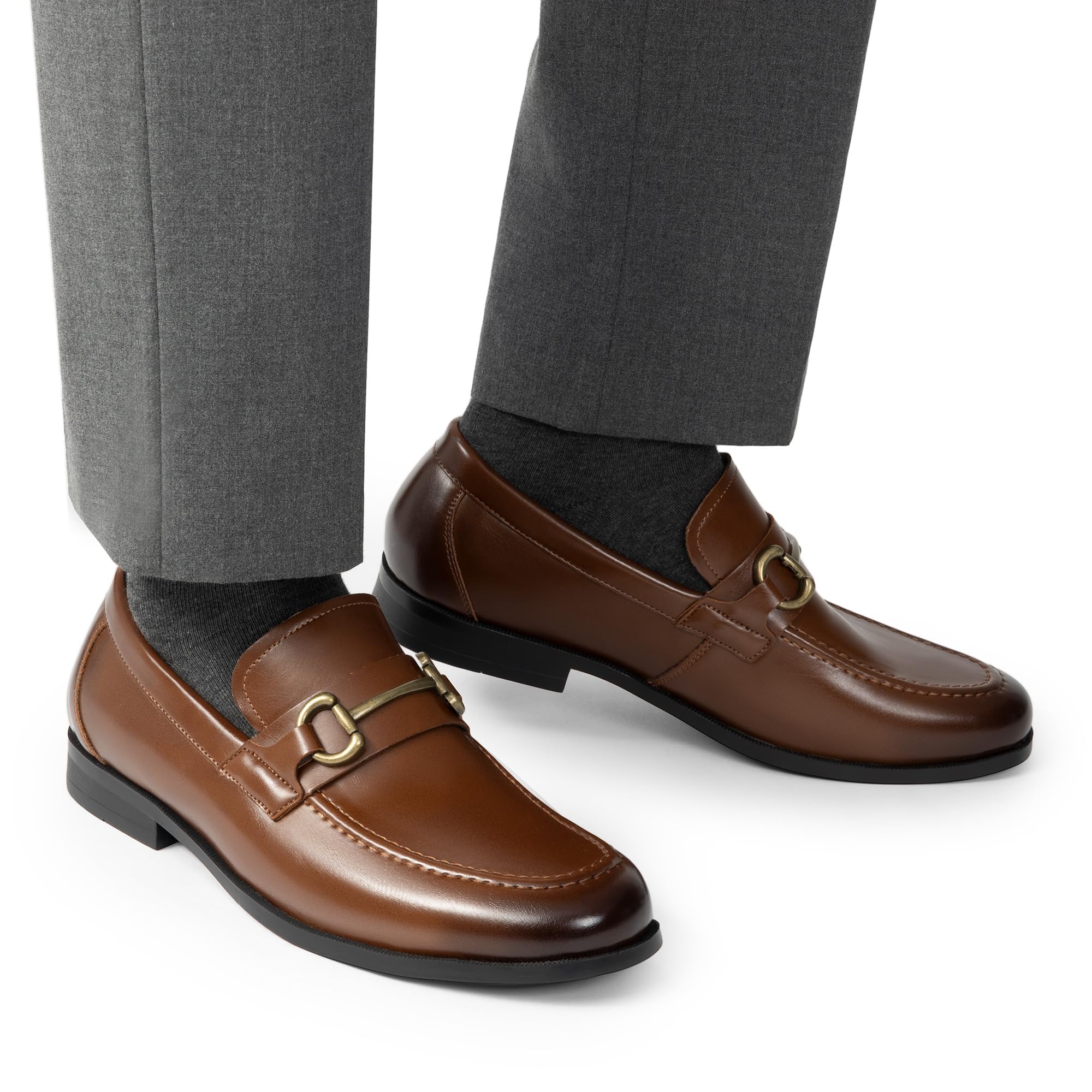 Bruno Marc Men's Dress Loafers Slip-on Formal Shoes,Size 13,Dark Brown,SBLS2410M