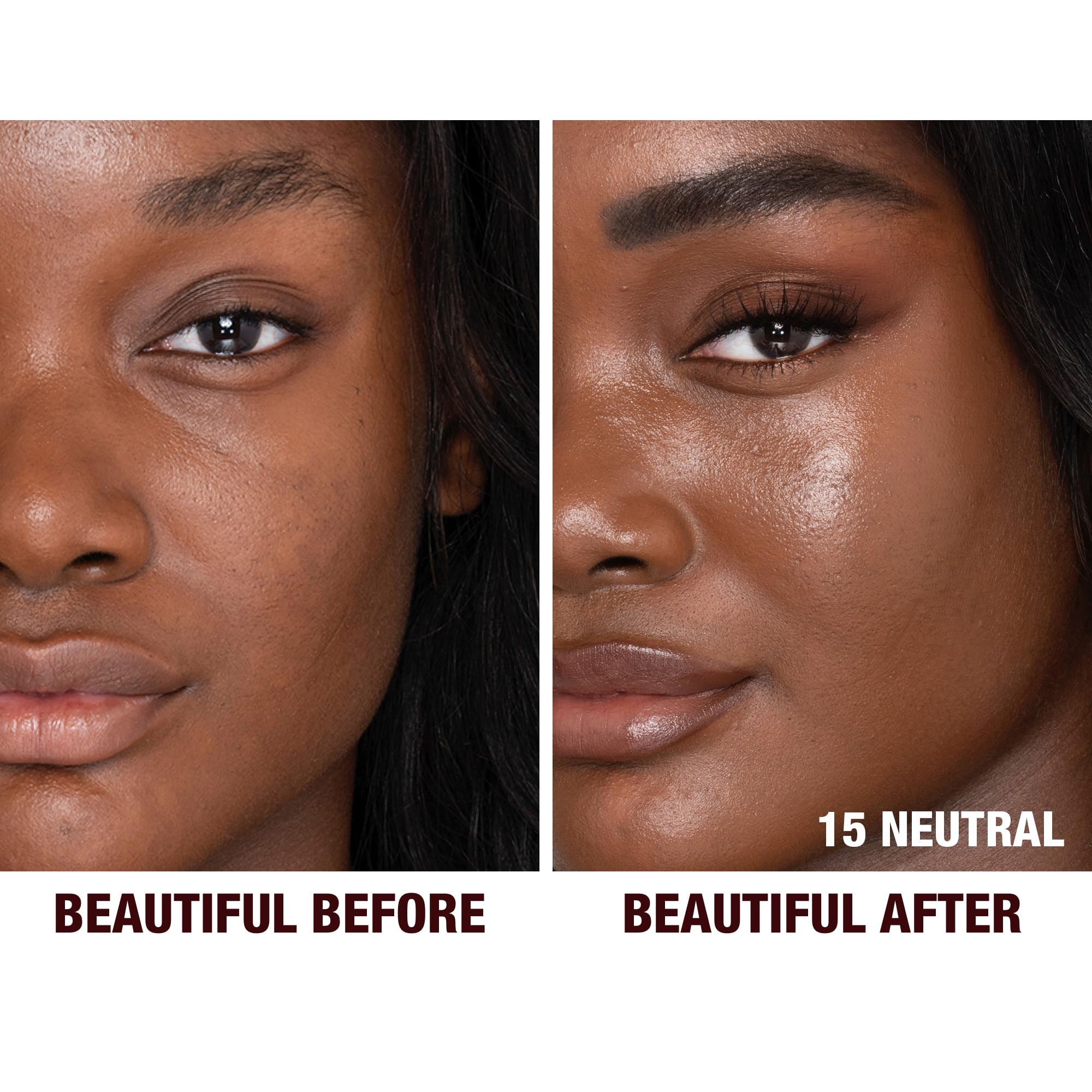 Charlotte Tilbury Beautiful Skin Medium Coverage Hydrating Foundation - Buildable Liquid Makeup for Instant Glow, Plumping Hydration & Lasting Skincare Benefits - 15 Neutral