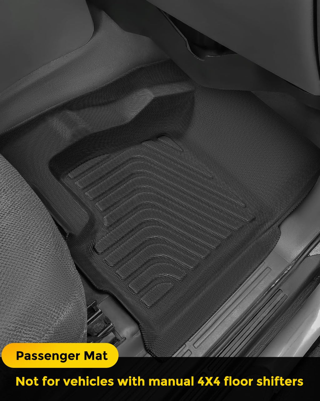 Car Floor Mats for Chevy Silverado: for Silverado/GMC Sierra 1999-2007 Crew Cab| for Suburban/Yukon XL 2000-2006| for Escalade/Avalanche 2002-2006 All Weather Truck Custom Accessories Front Rear Liner