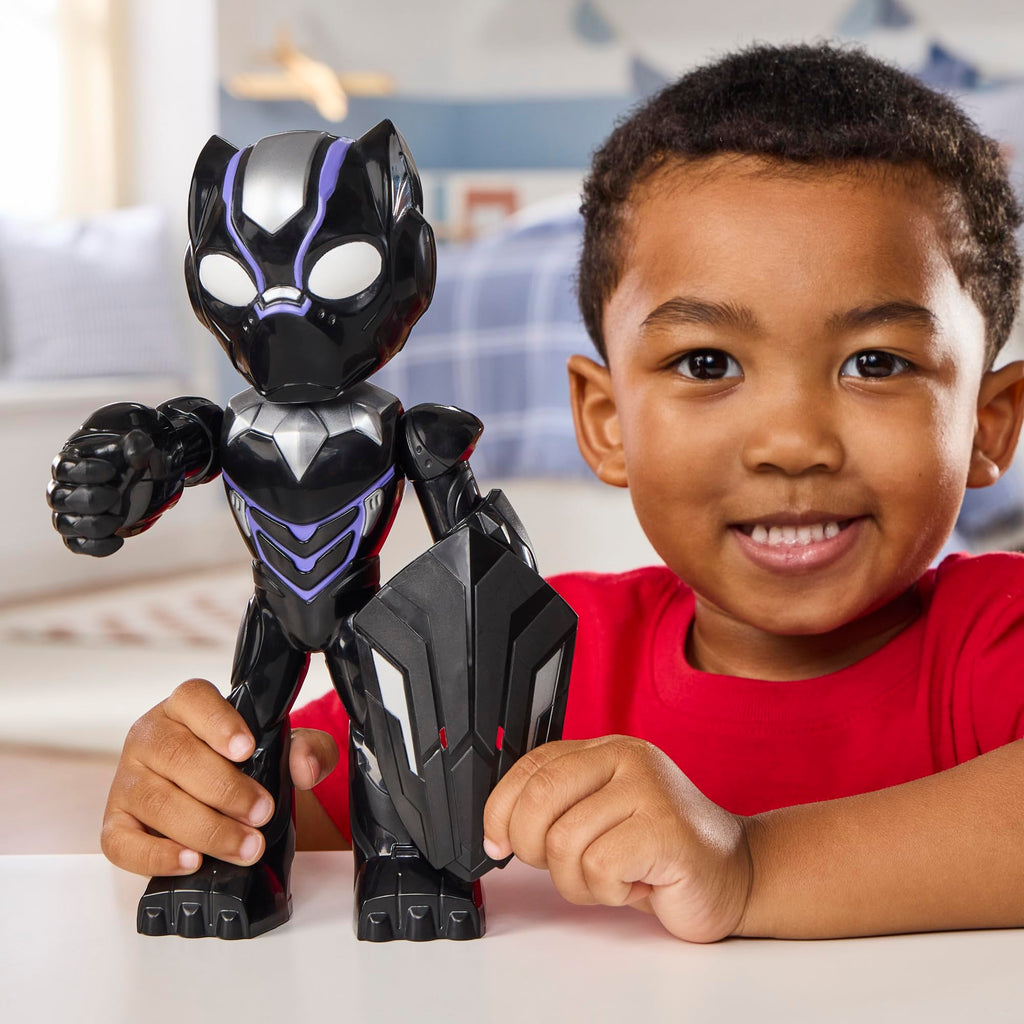 IRON MAN AND HIS AWESOME FRIENDS Marvel Supersized Black Panther Action Figure, 9-Inch (22.8 CM) Super Hero Toys for Kids, Ages 3+