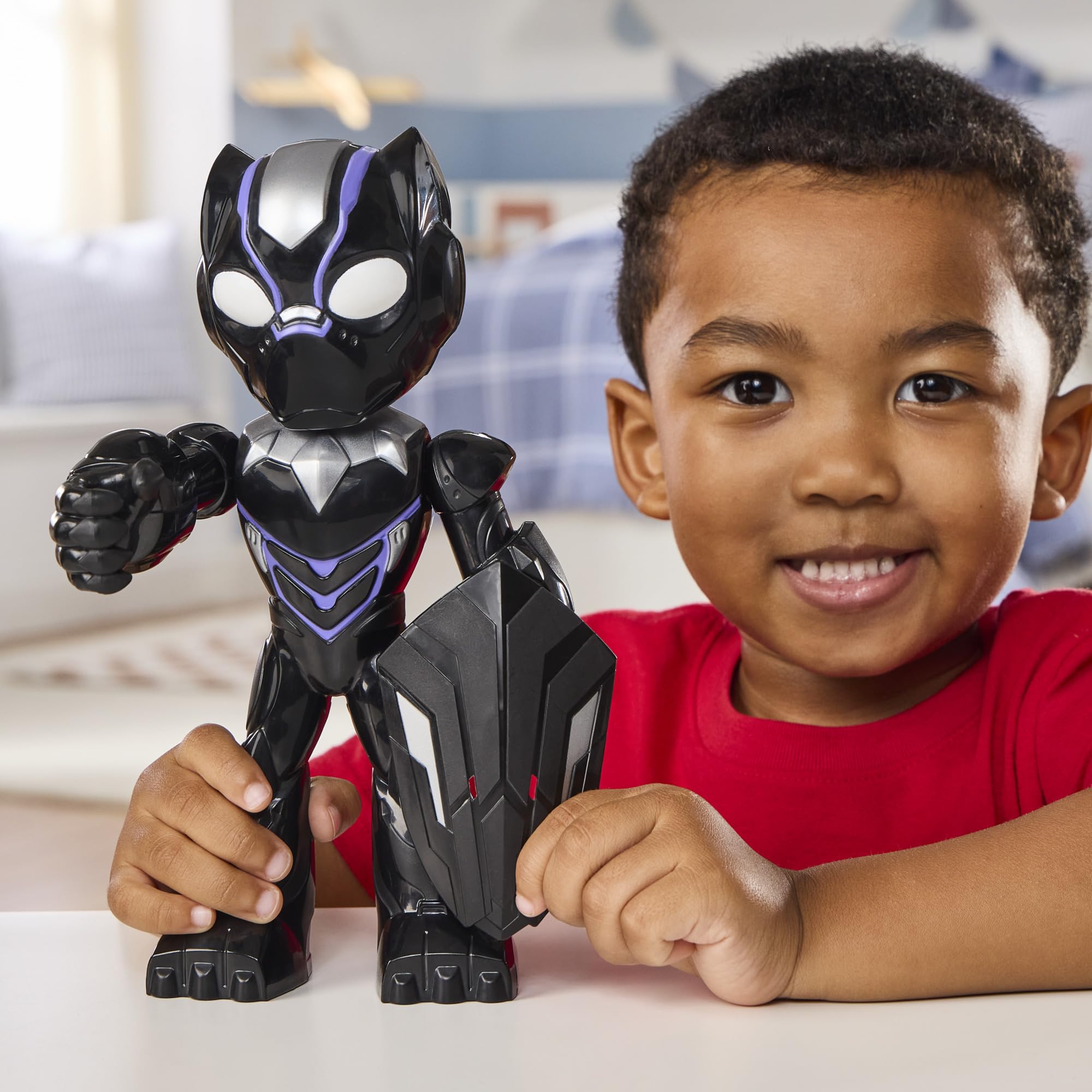 IRON MAN AND HIS AWESOME FRIENDS Marvel Supersized Black Panther Action Figure, 9-Inch (22.8 CM) Super Hero Toys for Kids, Ages 3+