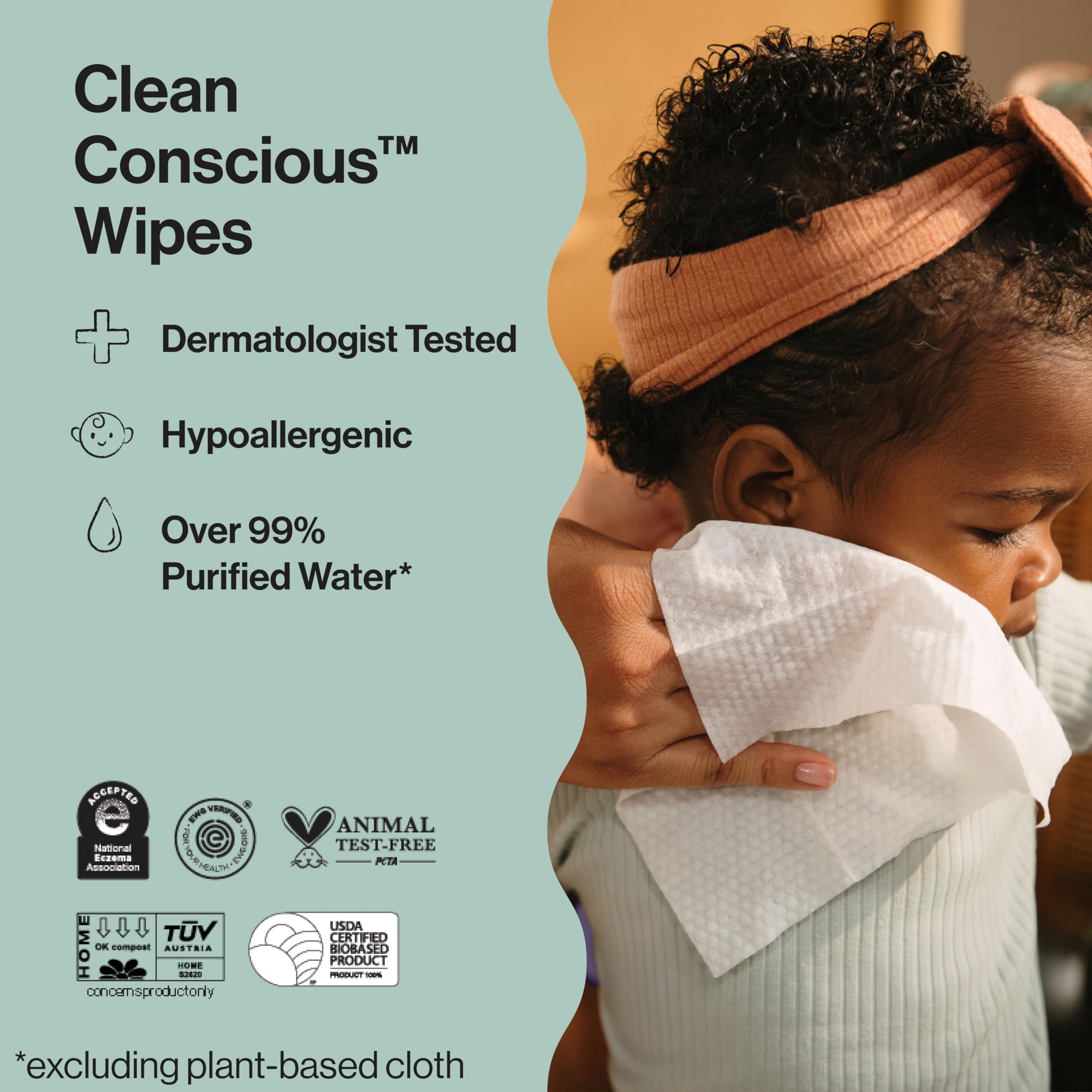 The Honest Company Hypoallergenic Multi-Use Baby Wipes for Sensitive Skin, Geo Mood, 288 Count