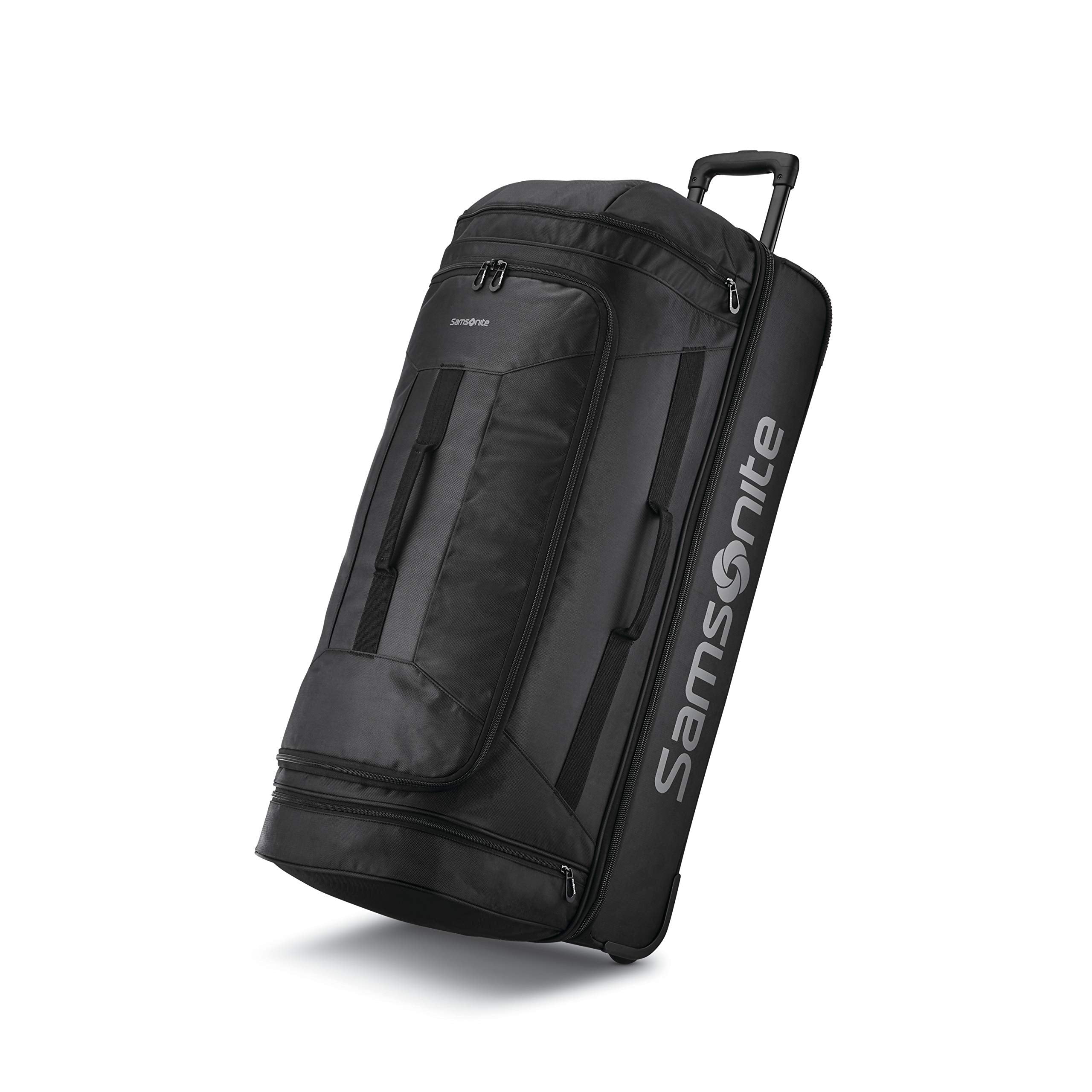 Samsonite Andante 2 Wheeled Duffel Bag – 32-Inch Durable Rolling Luggage with Inline Skate Wheels, Push-Button Handle & Spacious Compartments – Travel-Friendly and Lightweight - All Black